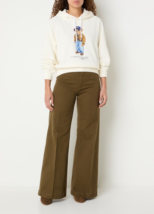 Ralph Lauren Hoodie met print - voorkant 5 gebroken wit