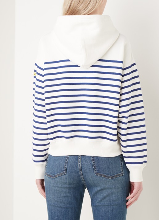 Ralph Lauren Hoodie met streepprint - achterkant donkerblauw