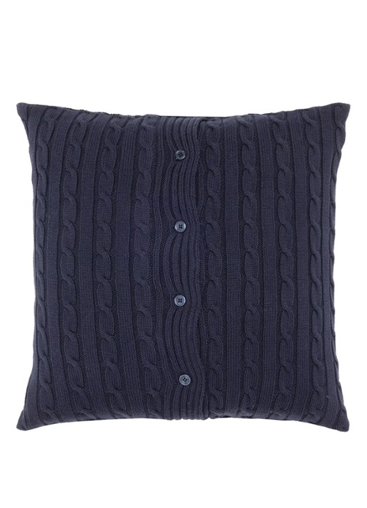 Ralph Lauren Houscou kussensloop van katoen - detail 2 donkerblauw