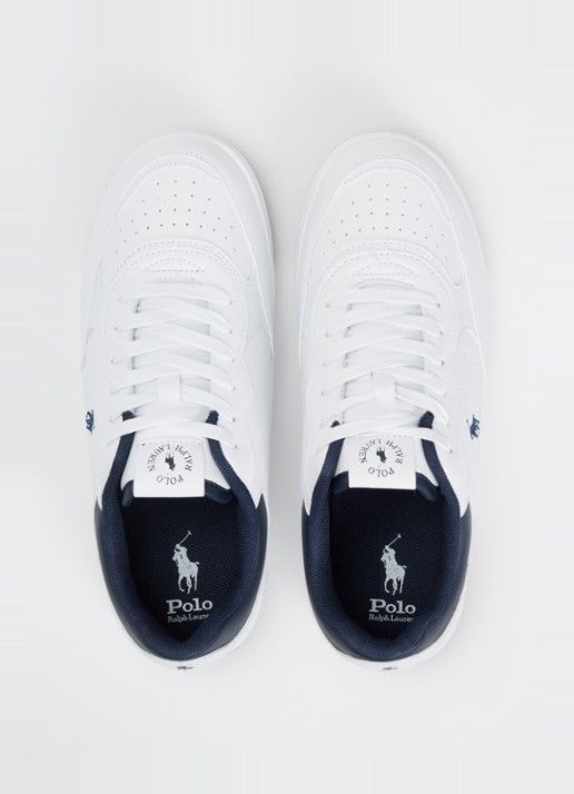 Ralph Lauren J-Masters Court II sneaker met logo - detail 4 wit