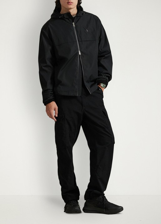 Ralph Lauren Jack met capuchon en steekzakken - voorkant 3 polo black / zwart
