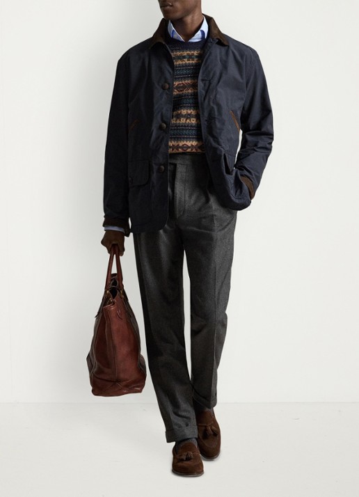 Ralph Lauren Jack met details van corduroy en opgestikte zakken - detail collection navy / blauw