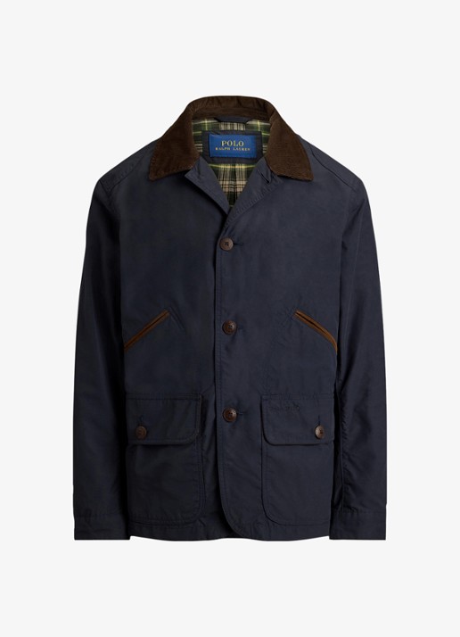 Ralph Lauren Jack met details van corduroy en opgestikte zakken - voorkant 3 collection navy / blauw