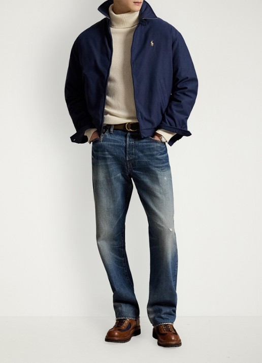Ralph Lauren Jack met donsvulling en steekzakken - detail refined navy / donkerblauw