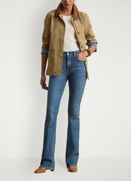 Ralph Lauren Jack met opstikzakken en waterafstotende coating - voorkant 3 birch tan / beige