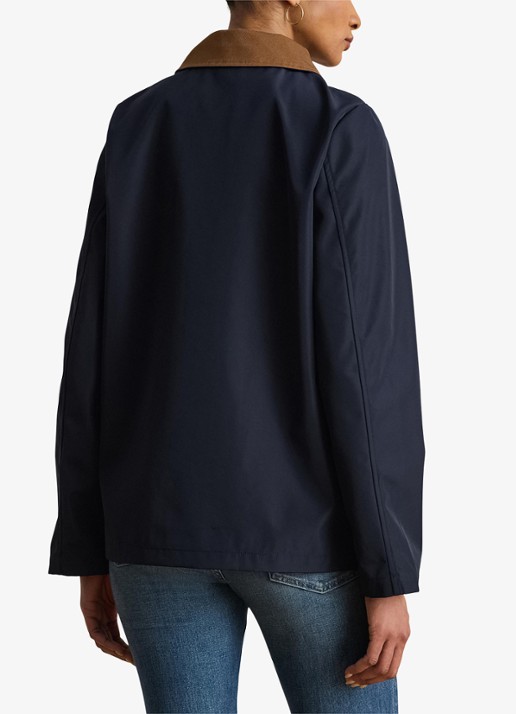 Ralph Lauren Jack met opstikzakken en waterafstotende coating - achterkant donkerblauw