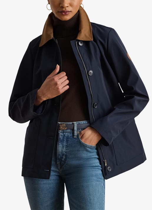 Ralph Lauren Jack met opstikzakken en waterafstotende coating - detail 2 donkerblauw