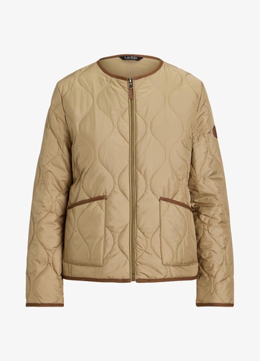 Ralph Lauren Jack met quilt patroon en steekzakken - voorkant 3 birch tan / beige