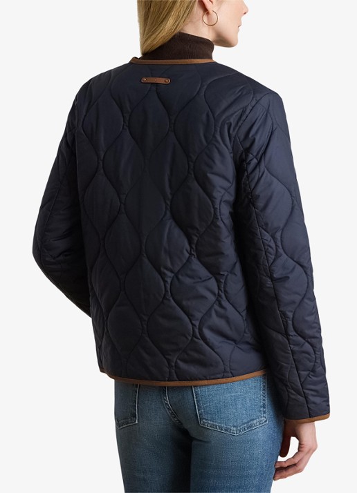 Ralph Lauren Jack met quilt patroon en steekzakken - achterkant donkerblauw
