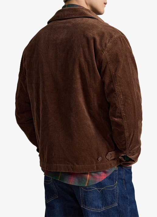 Ralph Lauren Jack van corduroy met logoborduring - achterkant 5 pale russet / bruin