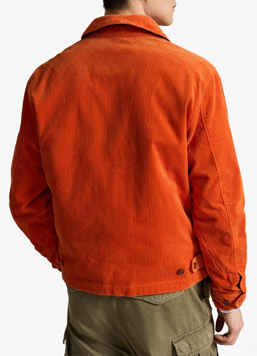Ralph Lauren Jack van corduroy met logoborduring - achterkant 5 college orange / oranje