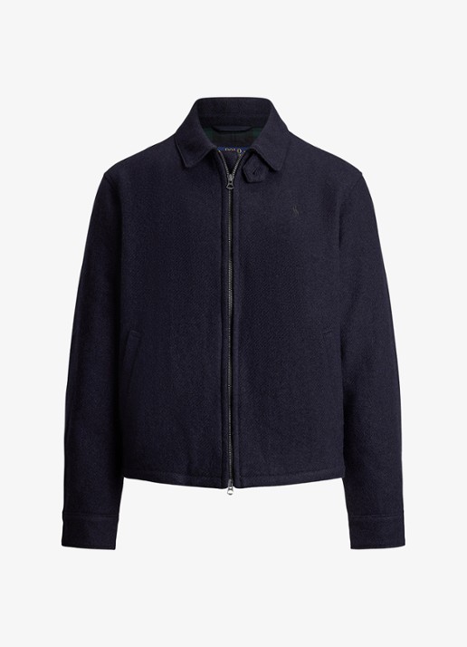 Ralph Lauren Jack van wol met steekzakken - voorkant collection navy / donkerblauw