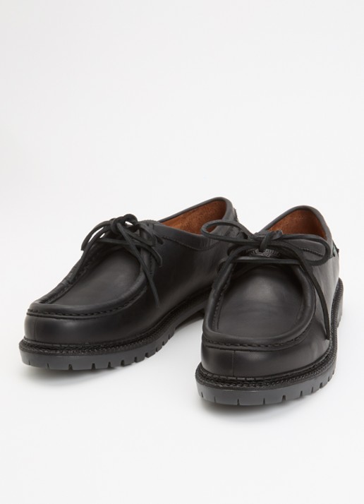 Ralph Lauren Jett Apron veterschoen van leer - detail zwart