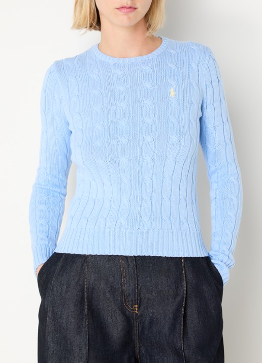 Ralph Lauren Julianna kabelgebreide pullover met logoborduring