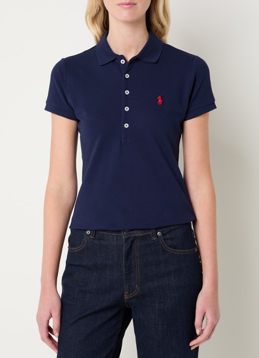 Ralph Lauren Julie polo van piqué katoen met logoborduring