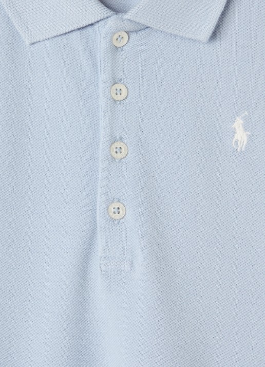 Ralph Lauren Jurk met logoborduring - detail 3 lichtblauw