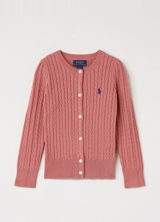 Ralph Lauren Kabelgebreid vest met logoborduring