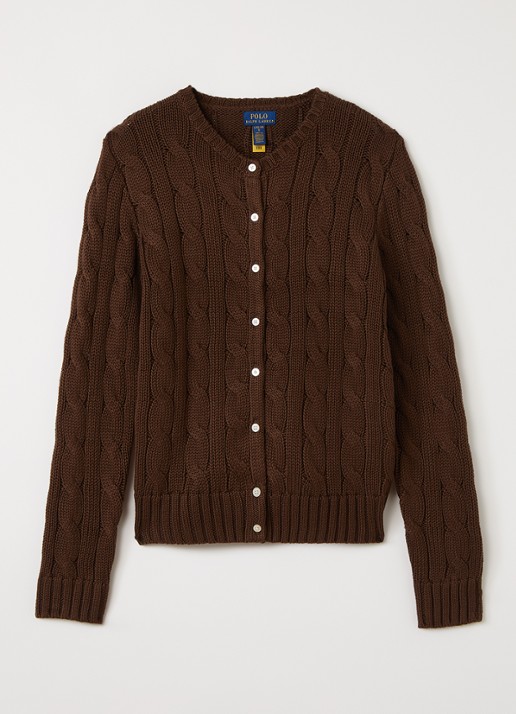 Ralph Lauren Kabelgebreid vest met logoborduring