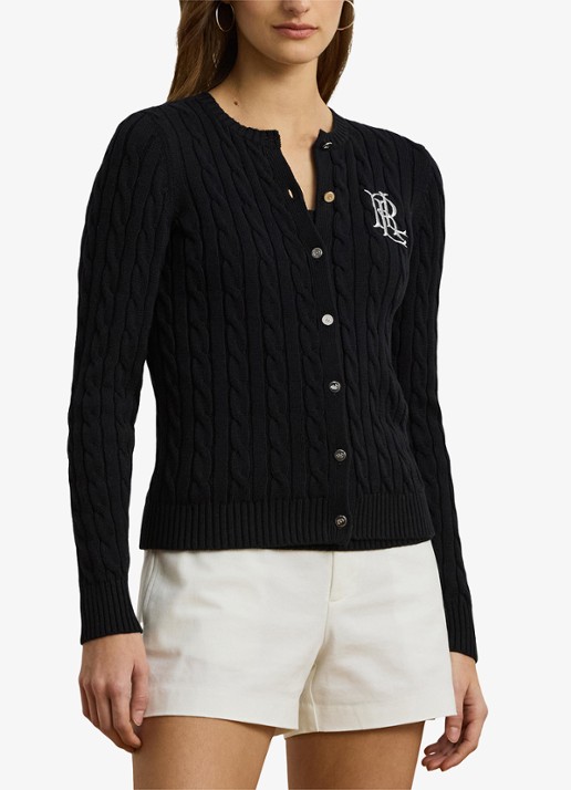 Ralph Lauren Kabelgebreid vest met logoborduring