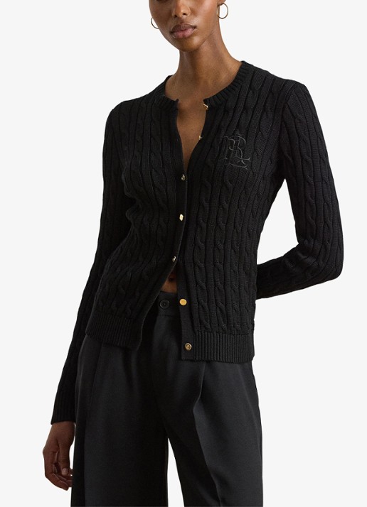Ralph Lauren Kabelgebreid vest met logoborduring