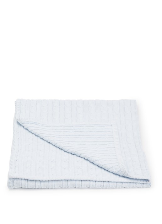 Ralph Lauren Kabelgebreid wiegdeken 74 x 102 cm