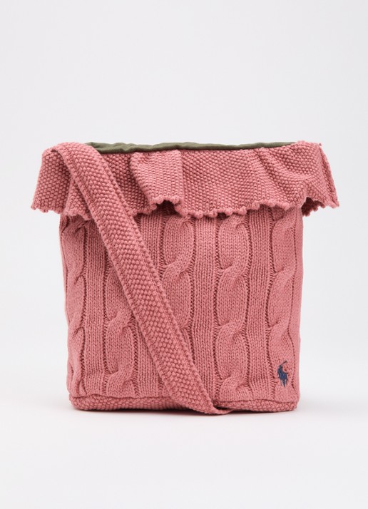 Ralph Lauren Kabelgebreide crossbodytas met logoborduring