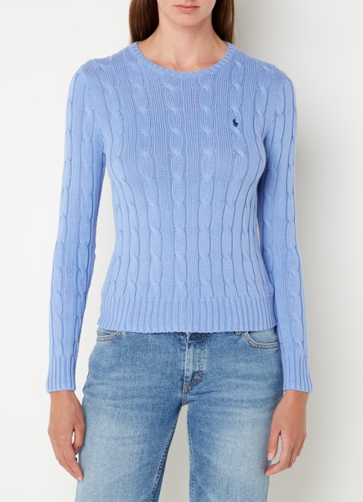 Ralph Lauren Kabelgebreide pullover met logoborduring