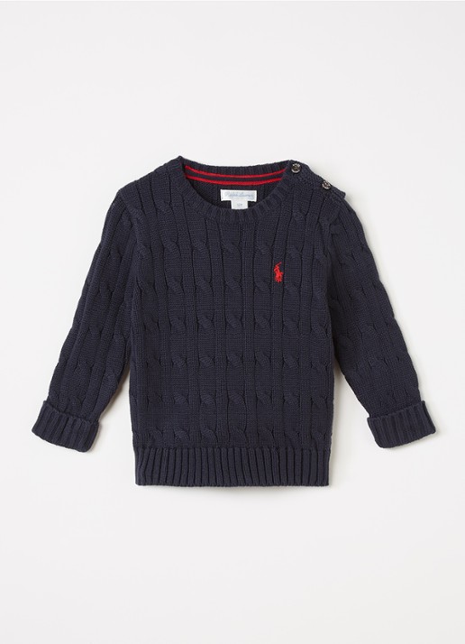 Ralph Lauren Kabelgebreide pullover met logoborduring