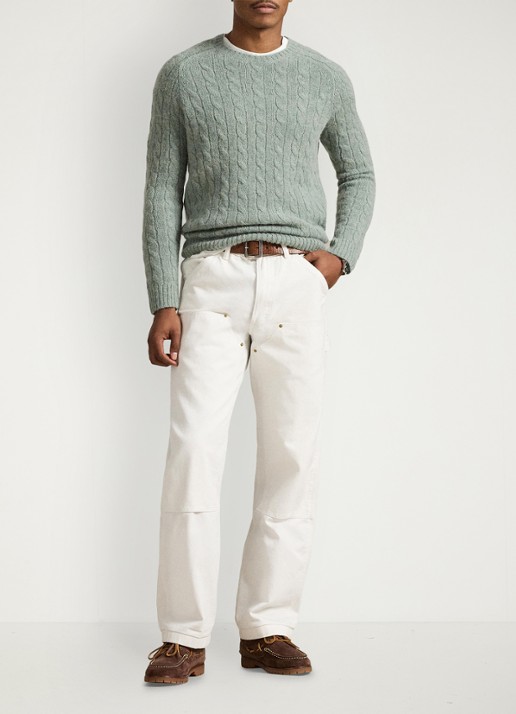 Ralph Lauren Kabelgebreide trui in alpacawolblend