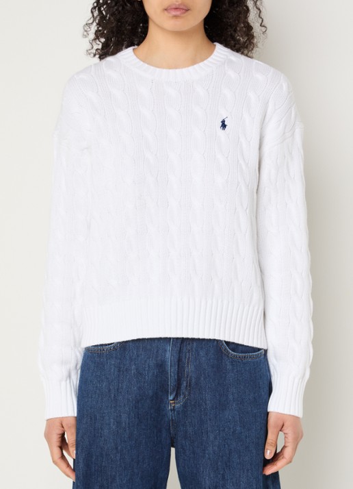 Ralph Lauren Kabelgebreide trui met logoborduring