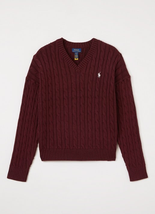 Ralph Lauren Kabelgebreide trui met logoborduring