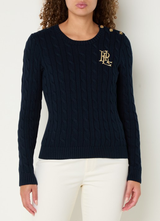 Ralph Lauren Kabelgebreide trui met logoborduring
