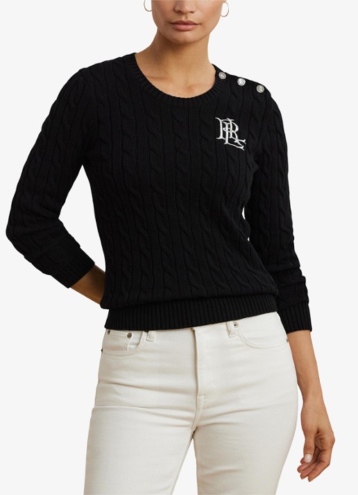 Ralph Lauren Kabelgebreide trui met logoborduring