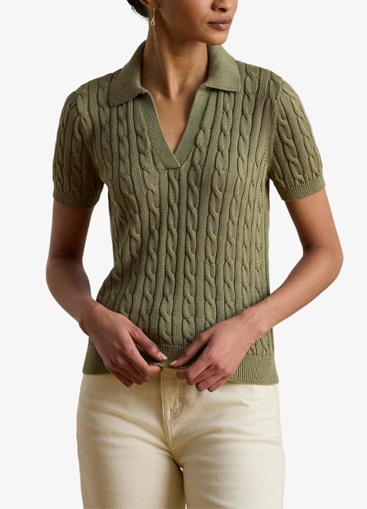 Ralph Lauren Kabelgebreide trui met logoborduring