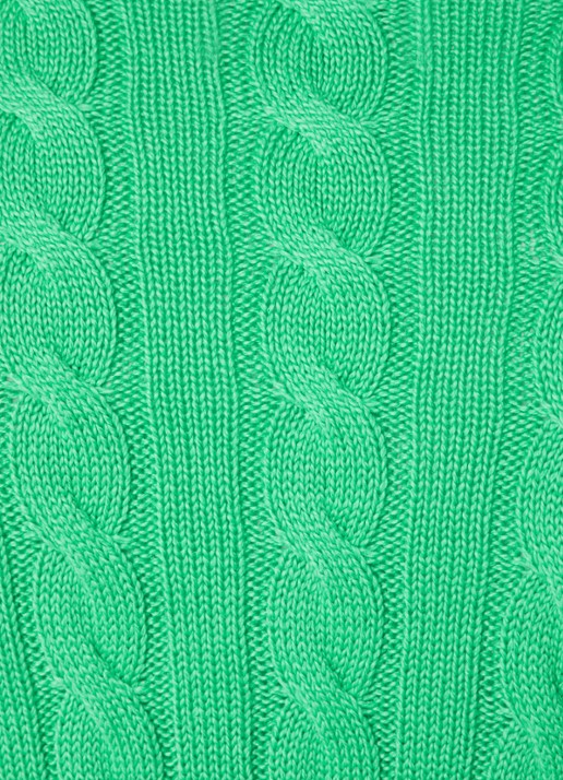 Ralph Lauren Kabelgebreide trui met logoborduring - detail 2 classic kelly-2yzd