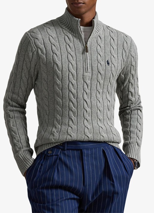 Ralph Lauren Kabelgebreide trui met logoborduring