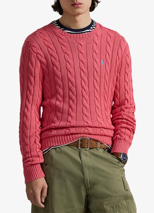 Ralph Lauren Kabelgebreide trui met logoborduring