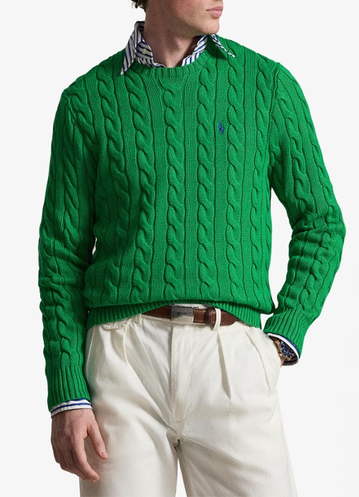 Ralph Lauren Kabelgebreide trui met logoborduring