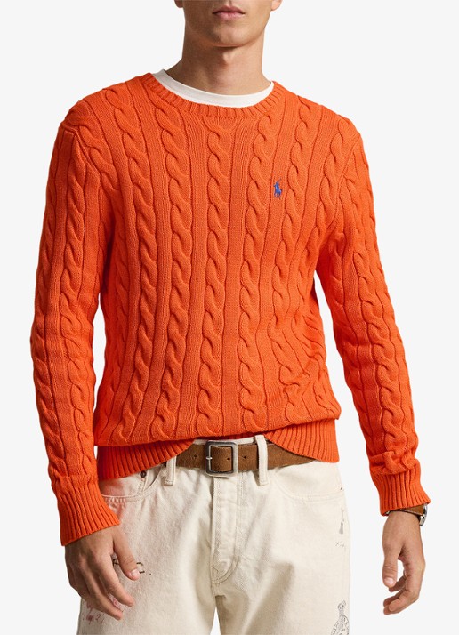 Ralph Lauren Kabelgebreide trui met logoborduring