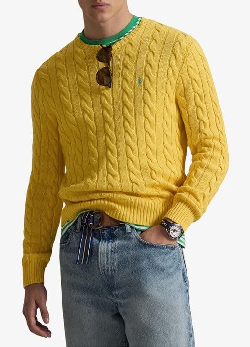 Ralph Lauren Kabelgebreide trui met logoborduring