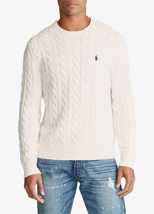 Ralph Lauren Kabelgebreide trui met logoborduring