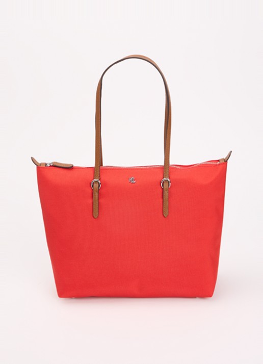 Ralph Lauren Keaton schoudertas met logo - voorkant 5 rood