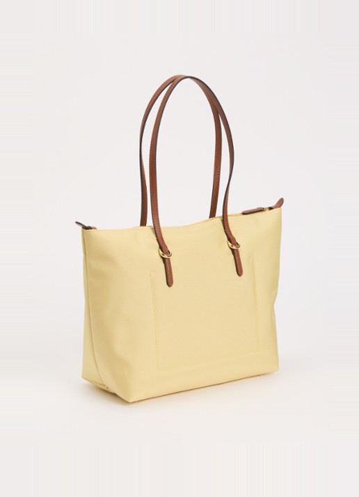 Ralph Lauren Keaton schoudertas met logo - achterkant geel