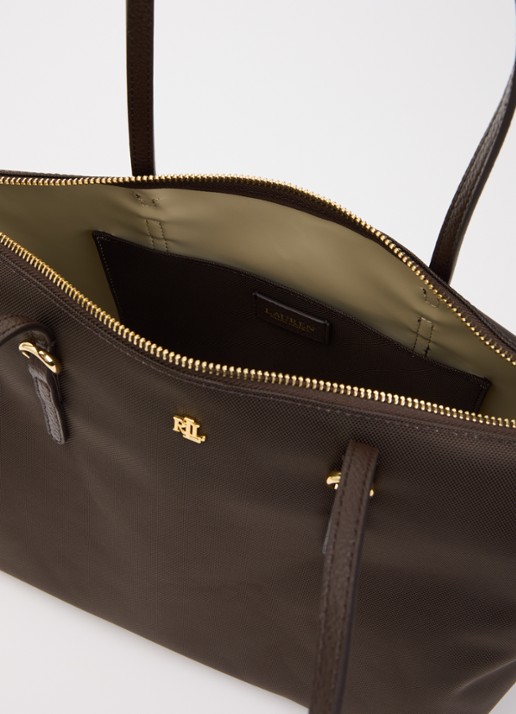Ralph Lauren Keaton shopper met logo - detail 3 bruin