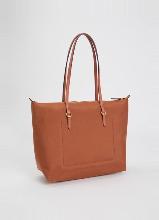 Ralph Lauren Keaton shopper met logo - achterkant 2 donkeroranje