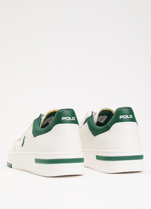 Ralph Lauren Kenmare sneaker van leer  - achterkant 2 groen