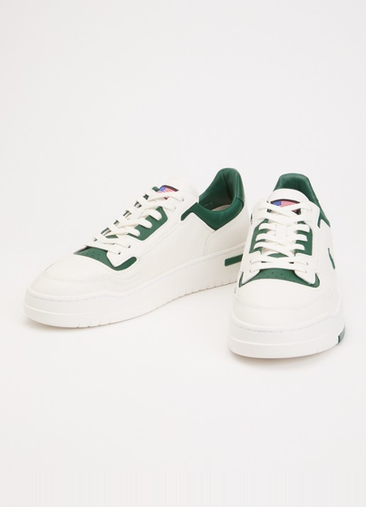 Ralph Lauren Kenmare sneaker van leer  - detail 3 groen