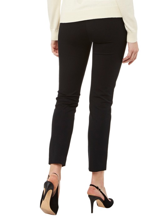 Ralph Lauren Keslina slim fit broek van stretch katoen - achterkant black / zwart