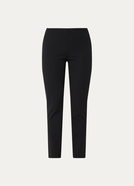 Ralph Lauren Keslina slim fit broek van stretch katoen - voorkant 7 black / zwart