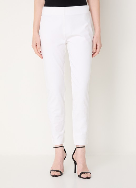 Ralph Lauren Keslina slim fit broek van stretch katoen - detail 4 white / wit